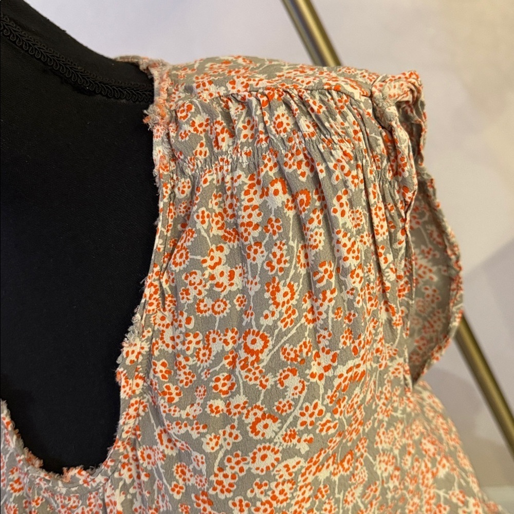 Rebecca Taylor Gray and pink Floral mini dress size 4 - Picture 5 of 6